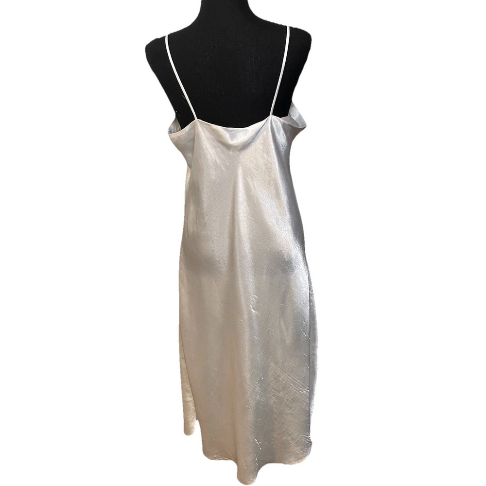 Vintage TJW by Mervyns 90s White Slip‎ Dress Nightgown Large Bridal Valentines - Picture 2 of 8